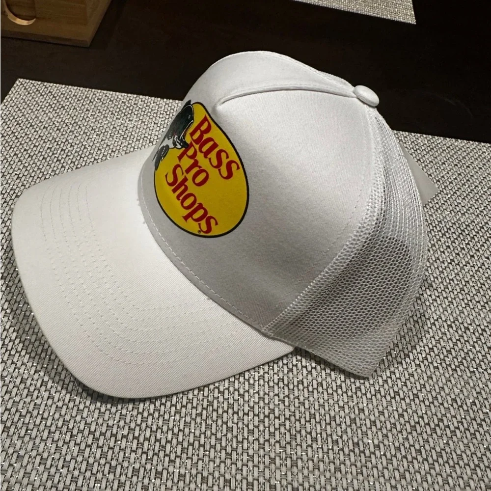 Bass Pro Shops White Fishing Cap